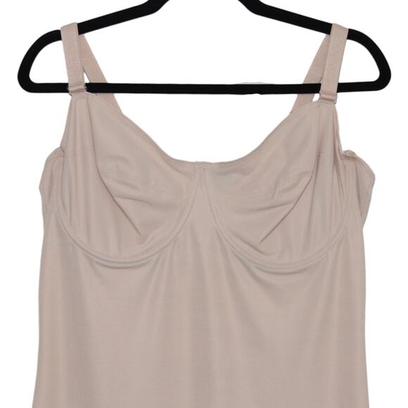 Body Slimmers by Nancy Ganz Slip Dress with Underwire Bra Size XL Beige - Picture 3 of 7